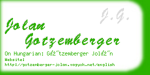 jolan gotzemberger business card